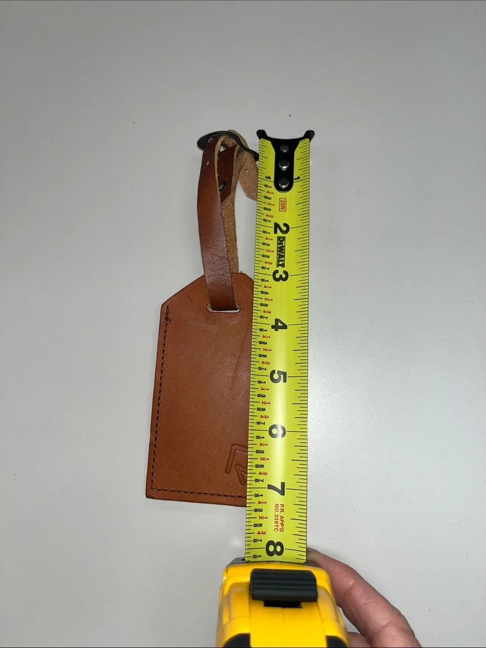 Marlboro Brown Leather Luggage Tag